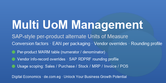 Multi UoM Management (SAP-style)